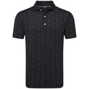 FootJoy Wingtip Floral Lisle Polo Shirt - Black/White