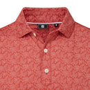 FootJoy Wingtip Floral Lisle Polo Shirt - Nantucket Red
