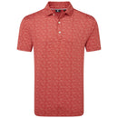 FootJoy Wingtip Floral Lisle Polo Shirt - Nantucket Red