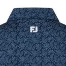 FootJoy Wingtip Floral Lisle Polo Shirt - Navy/White