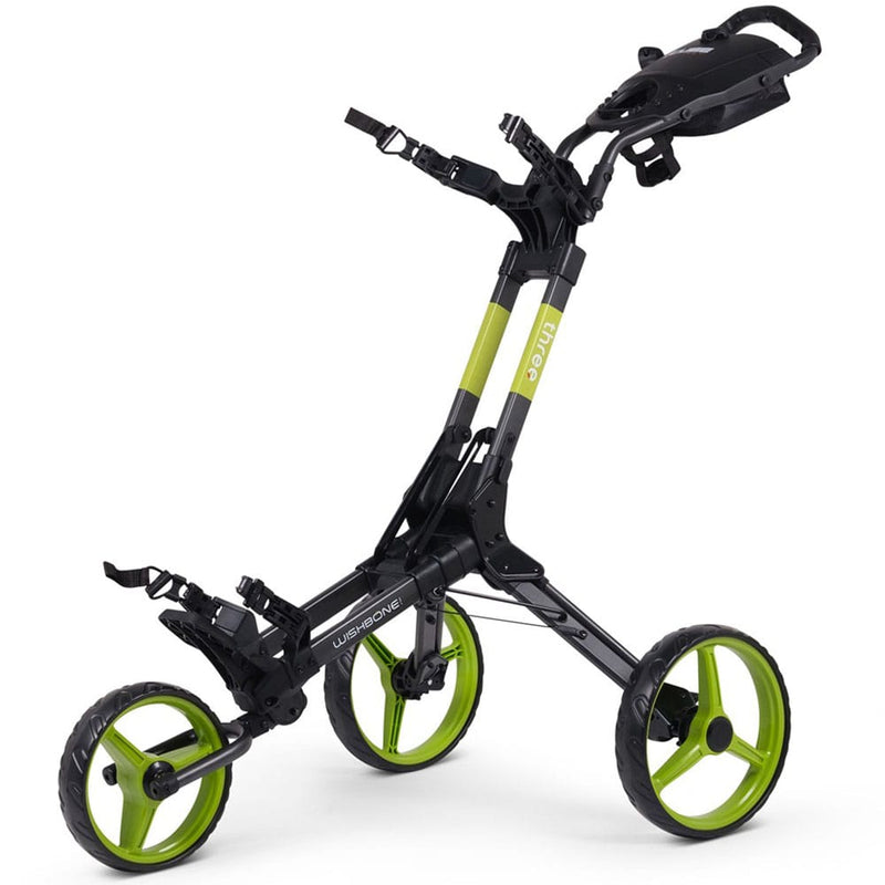 Wishbone Cube Three 3-Wheel Push Trolley - Charcoal/Lime