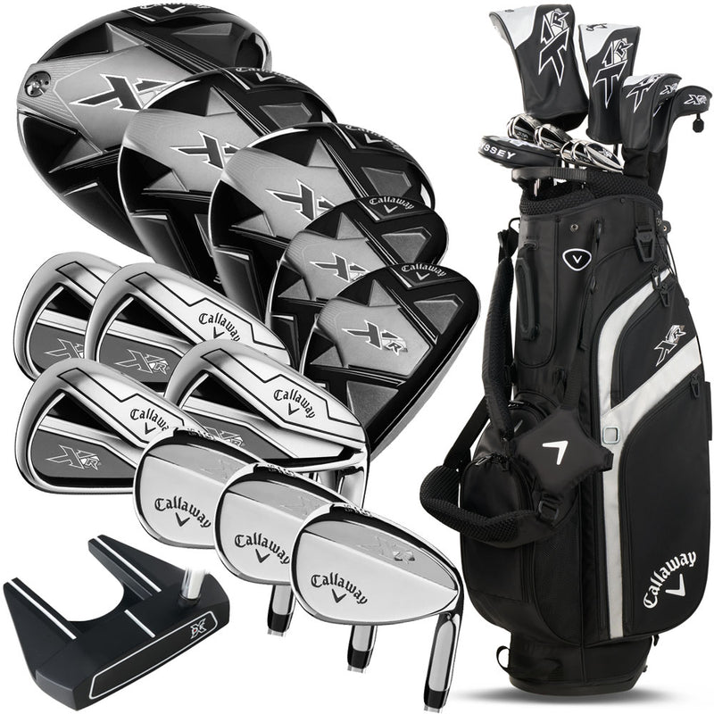 Callaway XR 26 14-Piece Stand Bag Package Set +1" Longer - Steel - Black/Silver