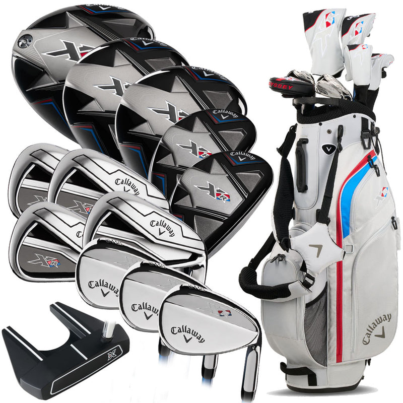 Callaway XR 26 14-Piece Stand Bag Package Set - Graphite - Blue/Red