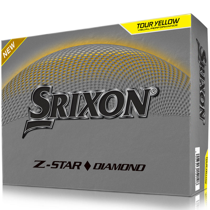 Srixon Z-Star Diamond Golf Balls FREE Personalised Text - Yellow - Double Dozen