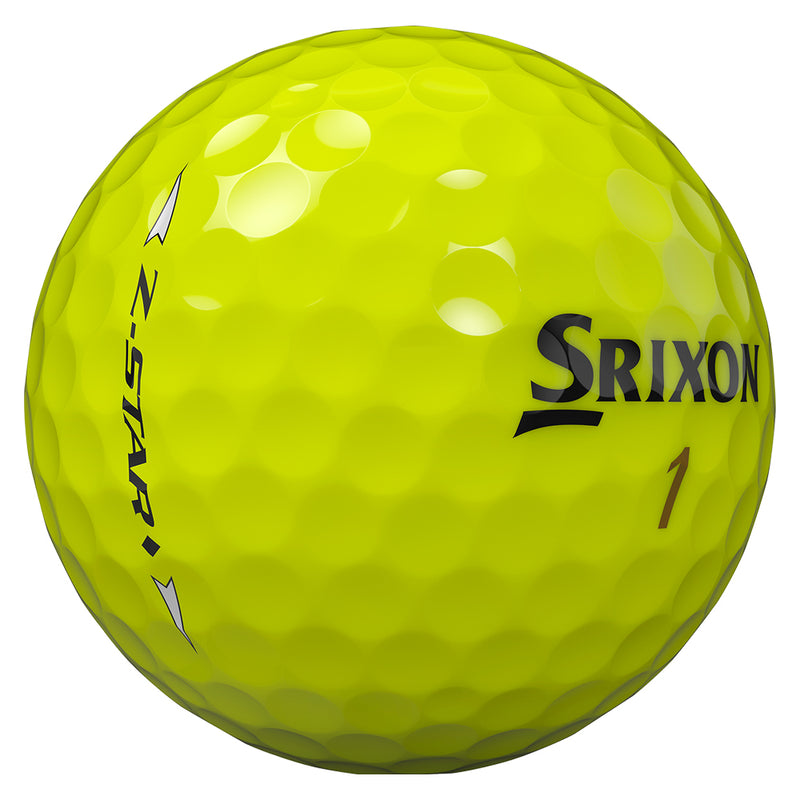 Srixon Z-Star Diamond Golf Balls FREE Personalised Text - Yellow - Double Dozen