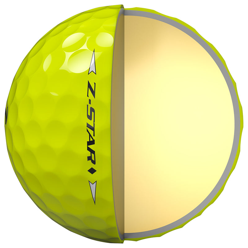 Srixon Z-Star Diamond Golf Balls FREE Personalised Text - Yellow - Double Dozen