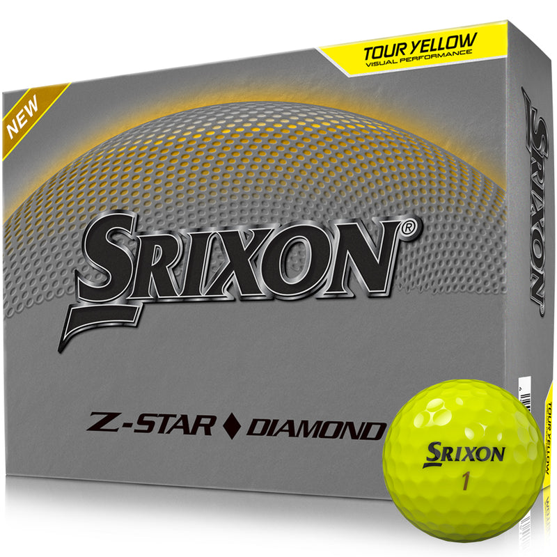 Srixon Z-Star Diamond Golf Balls FREE Personalised Text - Yellow - Double Dozen