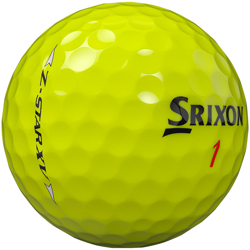 Srixon Z-Star XV Golf Balls FREE Personalised Text - Yellow - Double Dozen