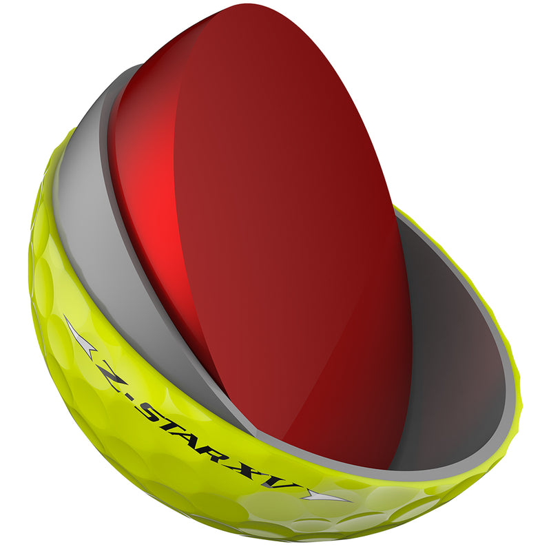 Srixon Z-Star XV Golf Balls FREE Personalised Text - Yellow - Double Dozen