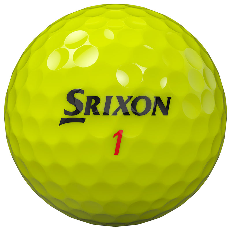 Srixon Z-Star XV Golf Balls FREE Personalised Text - Yellow - Double Dozen