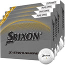 Srixon Z-Star Diamond Golf Balls 4 for 3 Dozen FREE Personalised Text - White
