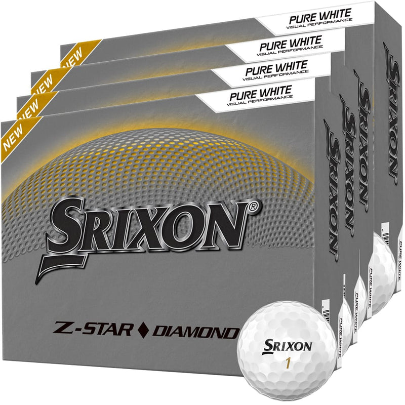 Srixon Z-Star Diamond Golf Balls 4 for 3 Dozen FREE Personalised Text - White