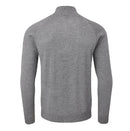 Oscar Jacobson Warwick Pin Zip Neck Merino Sweater - Dark Grey