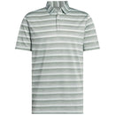 adidas 2 Colour Stripe Polo Shirt - Silver Green/Wonder Silver
