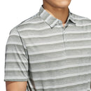 adidas 2 Colour Stripe Polo Shirt - Silver Green/Wonder Silver