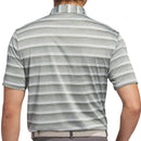 adidas 2 Colour Stripe Polo Shirt - Silver Green/Wonder Silver