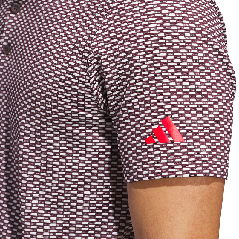adidas Beyond the Course Textured Polo Shirt - Aurora Ruby