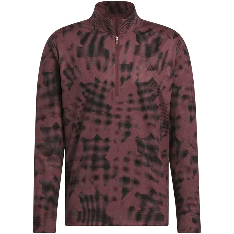 adidas Go-To Printed 1/4 Zip Pullover - Aurora Ruby