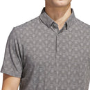 adidas Go-To Printed Stripe Polo Shirt - Grey Three Mel/Black