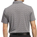 adidas Go-To Printed Stripe Polo Shirt - Grey Three Mel/Black