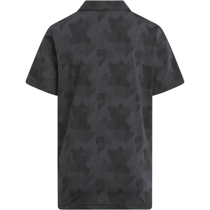 adidas Jr Printed Scripted Polo Shirt - Carbon/Black
