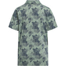 adidas Jr Printed Scripted Polo Shirt - Silver Green/Collegiate Navy