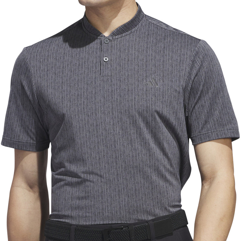 adidas Sport Stripe Polo Shirt - Grey Six/Black