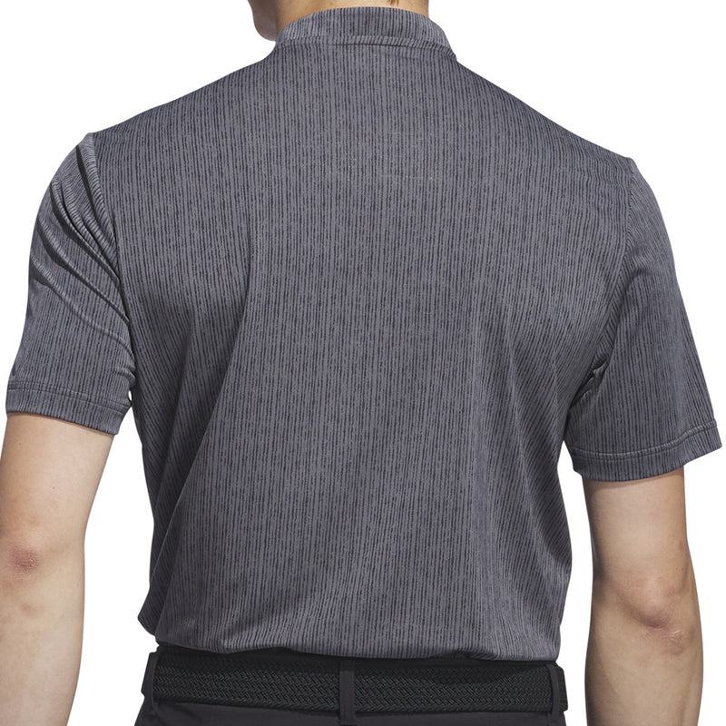 adidas Sport Stripe Polo Shirt - Grey Six/Black