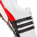 adidas Tour360 24 Spiked Waterproof Shoes - White/Core Black/Lucid Red