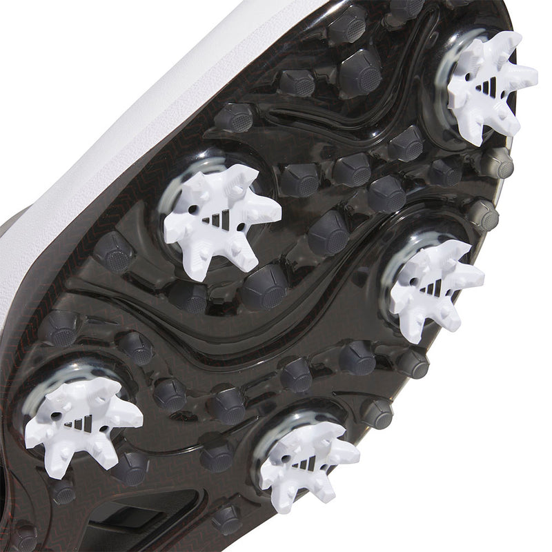 adidas Tour360 24 Spiked Waterproof Shoes - White/Core Black/Lucid Red
