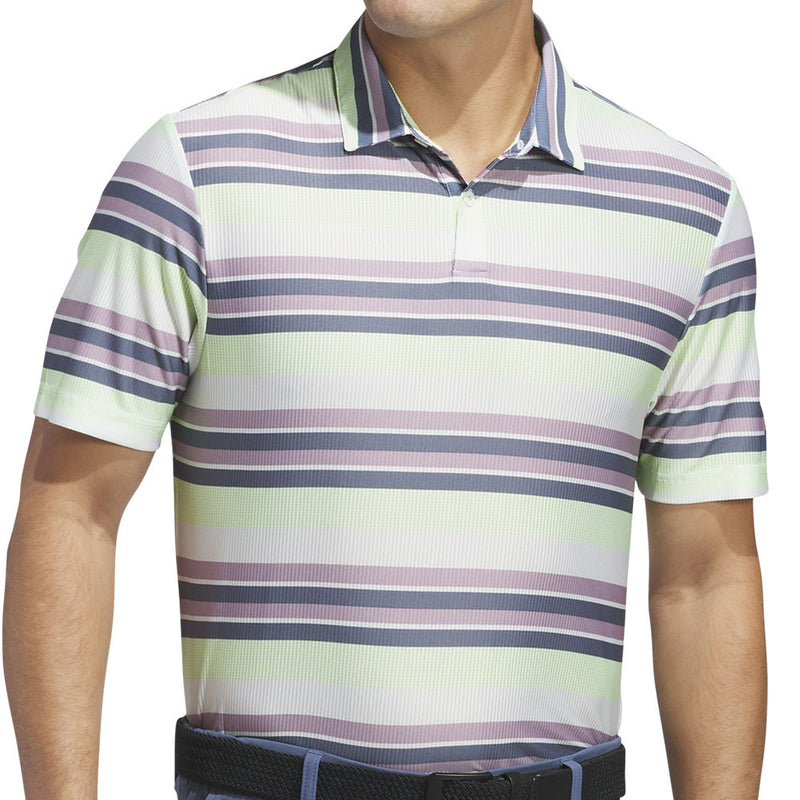 adidas Ult365 Heat.Rdy Stripe Polo Shirt - Green Spark