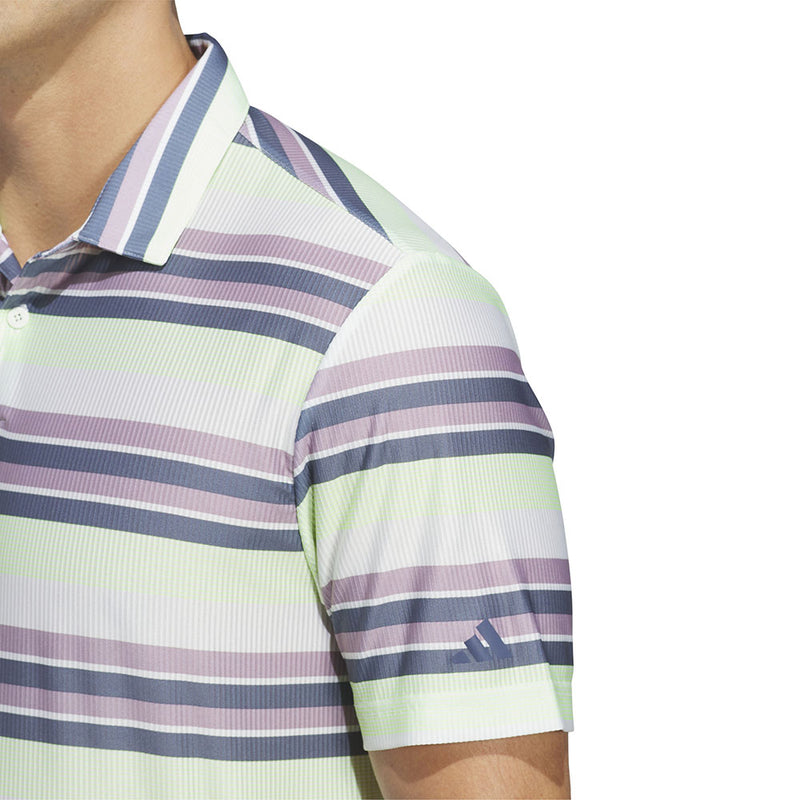 adidas Ult365 Heat.Rdy Stripe Polo Shirt - Green Spark