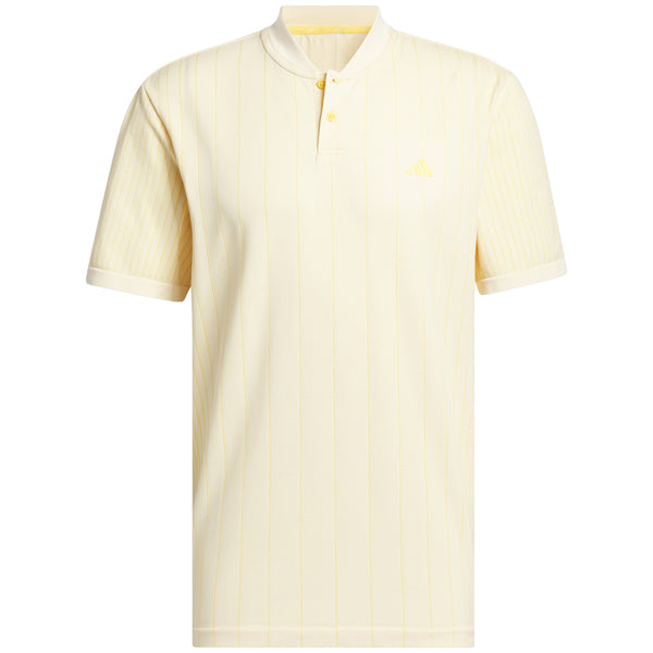 adidas Ultimate 365 Tour Primeknit Striped Polo Shirt - Ivory