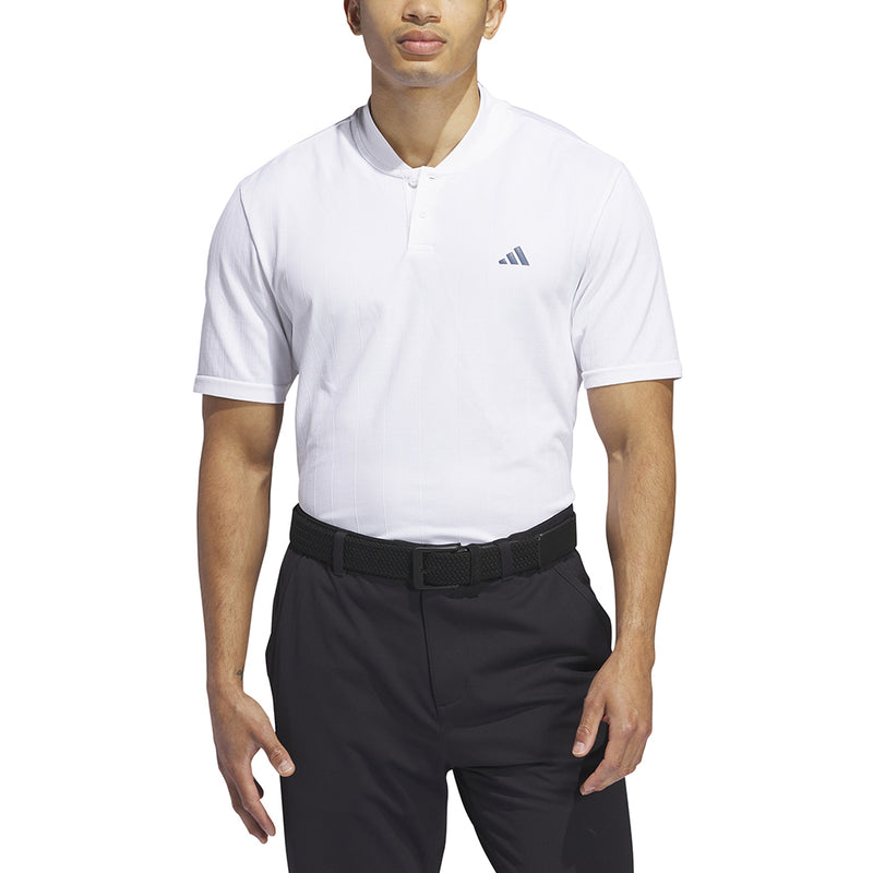 adidas Ultimate 365 Tour Primeknit Striped Polo Shirt - White
