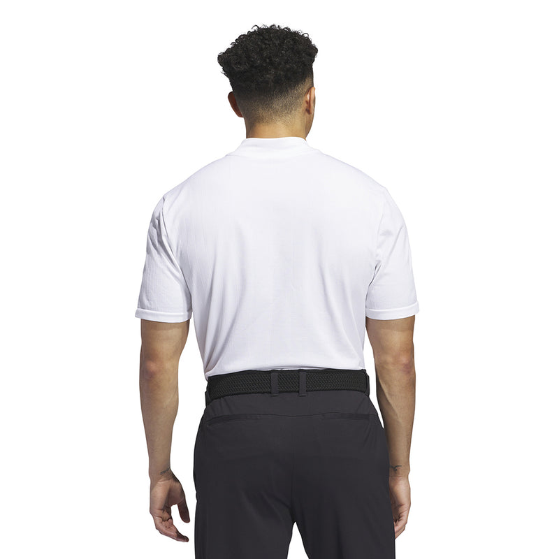 adidas Ultimate 365 Tour Primeknit Striped Polo Shirt - White