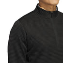 adidas Ultimate365 DWR Textured 1/4 Zip Chest Logo Sweatshirt - Black