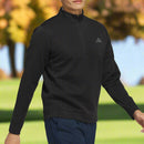 adidas Ultimate365 DWR Textured 1/4 Zip Chest Logo Sweatshirt - Black