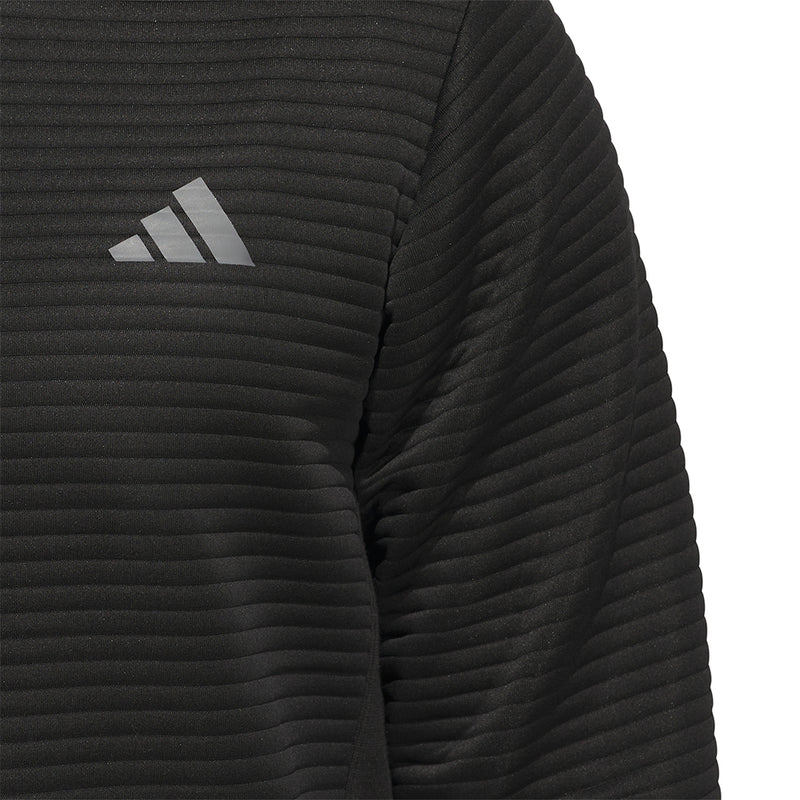 adidas Ultimate365 DWR Textured 1/4 Zip Chest Logo Sweatshirt - Black
