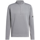 adidas Ultimate365 DWR Textured 1/4 Zip Chest Logo Sweatshirt - Grey Three