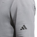 adidas Ultimate365 DWR Textured 1/4 Zip Chest Logo Sweatshirt - Grey Three