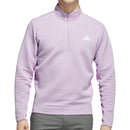 adidas Ultimate365 DWR Textured 1/4 Zip Chest Logo Sweatshirt - Powder Plum