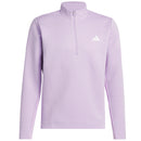 adidas Ultimate365 DWR Textured 1/4 Zip Chest Logo Sweatshirt - Powder Plum
