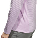 adidas Ultimate365 DWR Textured 1/4 Zip Arm Logo Sweatshirt - Powder Plum