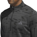 adidas Ultimate365 Linear Stripe 1/4 Zip Pullover - Carbon/Black