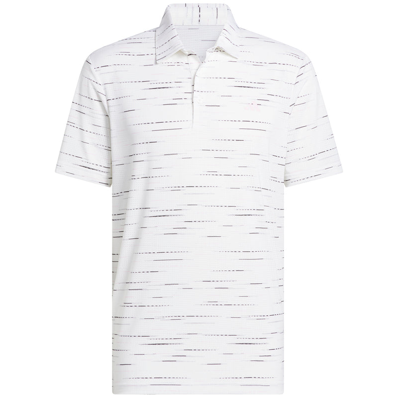 adidas Ultimate365 Mesh Glimmer Print Polo Shirt - Clear Pink
