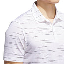 adidas Ultimate365 Mesh Glimmer Print Polo Shirt - Clear Pink