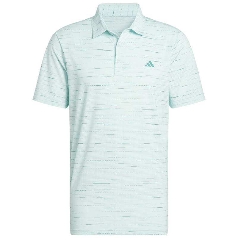 adidas Ultimate365 Mesh Glimmer Print Polo Shirt - Semi Flash Aqua