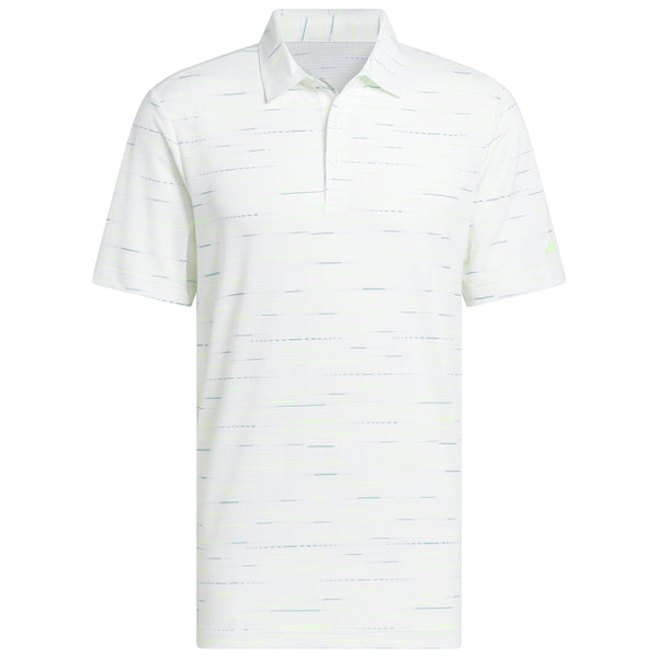 adidas Ultimate365 Mesh Glimmer Print Polo Shirt Sleeve Logo - White