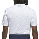 adidas Ultimate365 Mesh Glimmer Print Polo Shirt Sleeve Logo - White