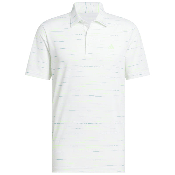 adidas Ultimate365 Mesh Glimmer Print Polo Shirt - White
